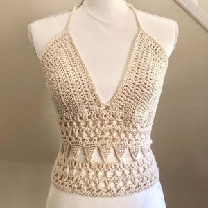 The Empress Crochet Top in Cream